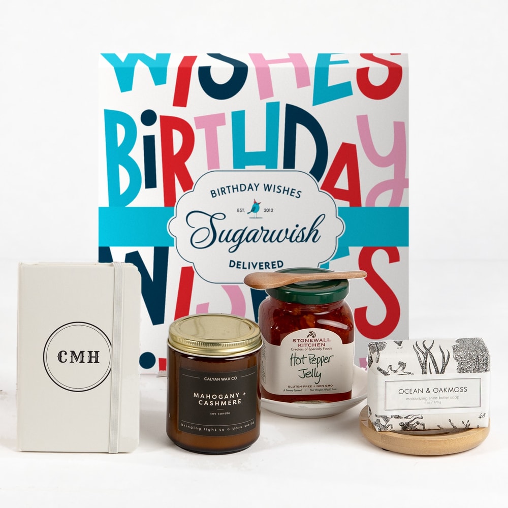 Monogrammed Pocket Journal with 3 Gourmet Goods & Spa picks (Monogrammed)