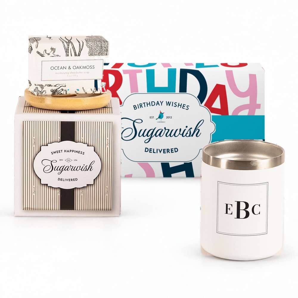 Monogrammed Mug with 1 Gourmet Goods & Spa pick (Monogrammed)