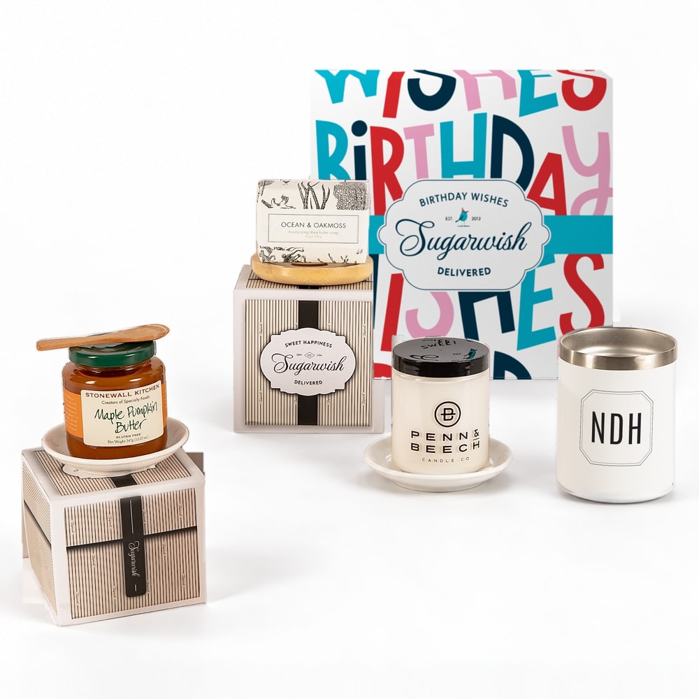 Monogrammed Mug with 3 Gourmet Goods & Spa picks (Monogrammed)