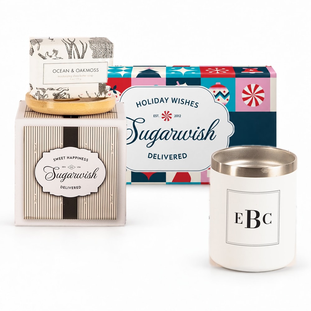 Monogrammed Mug with 1 Gourmet Goods & Spa pick (Monogrammed)